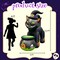 GOOSH 5.2FT Animated Inflatable Black Cat with Witch Hat and Cauldron – Light-Up Halloween Yard Decoration